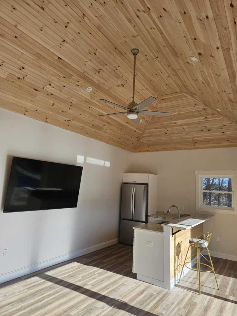 Kitchen next to the pool