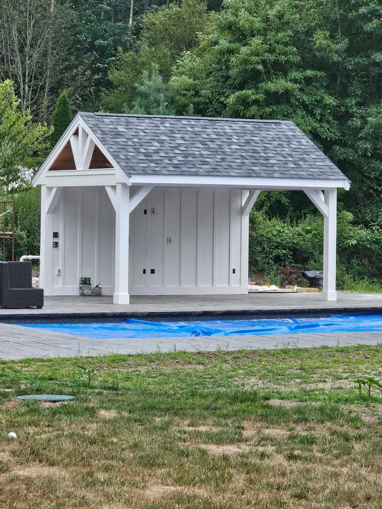 White house pavilion under construction