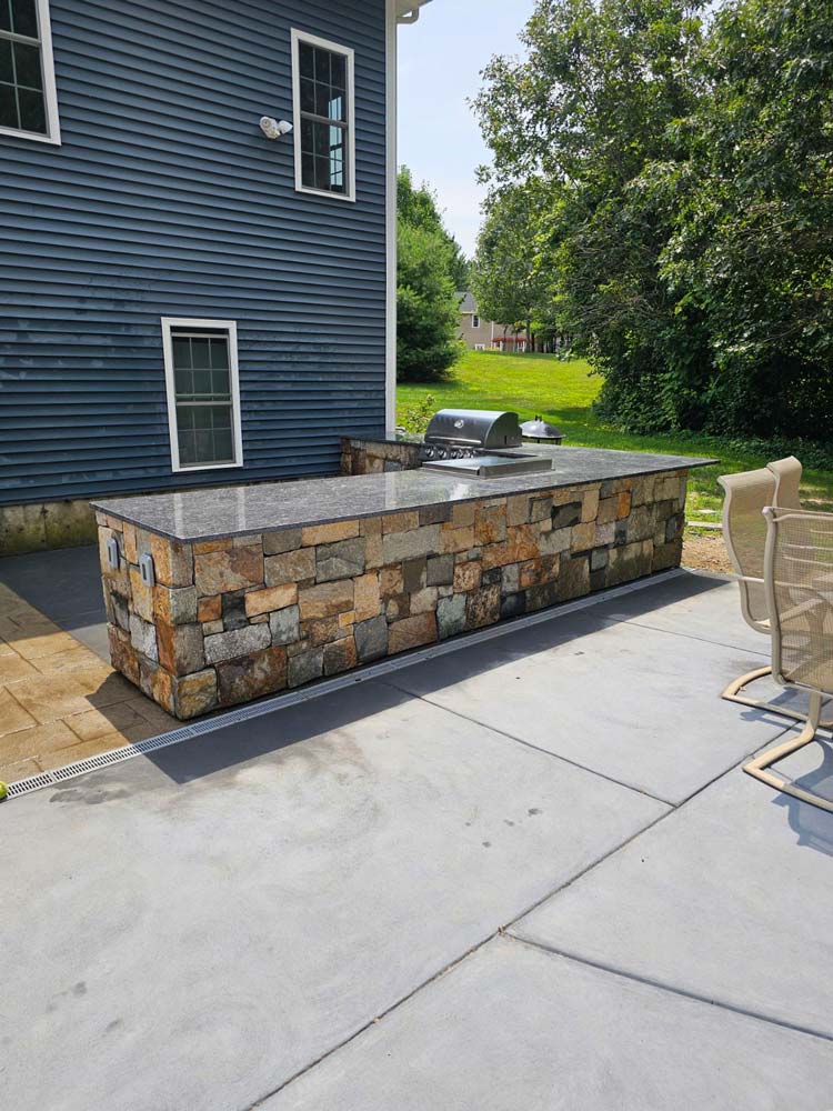 New reconstructed backyard kitchen