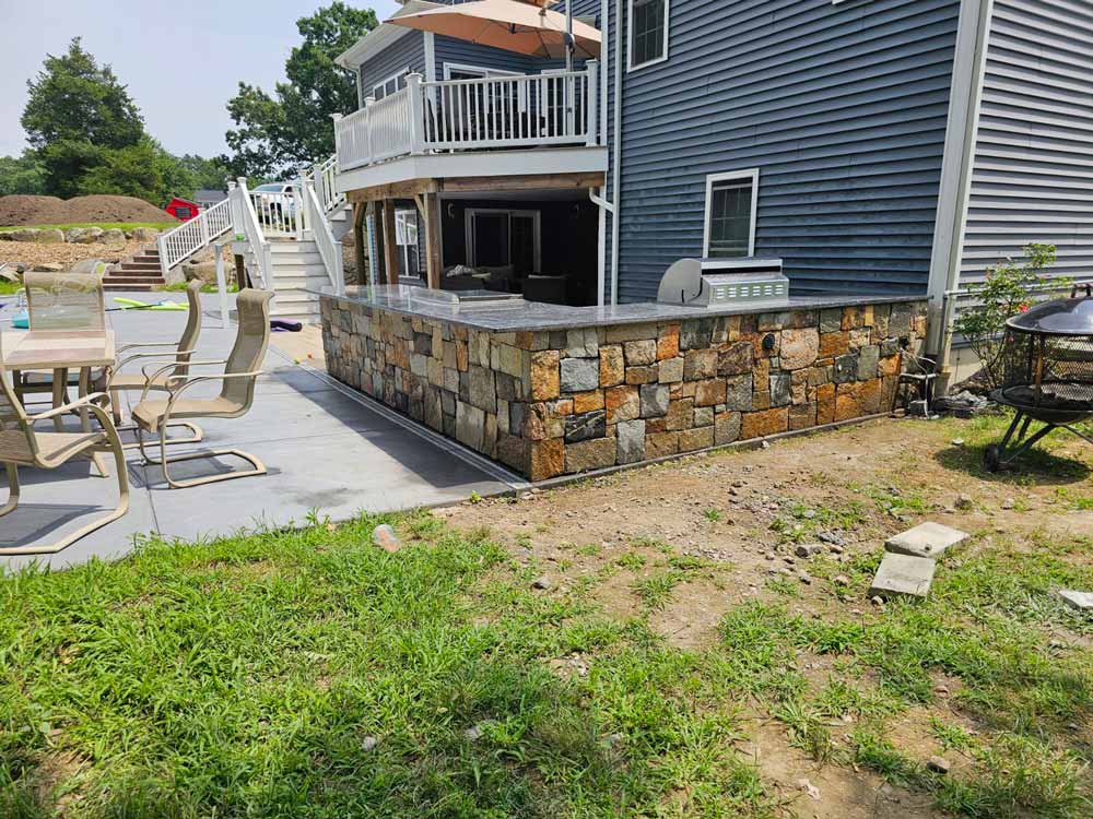 New reconstructed backyard kitchen