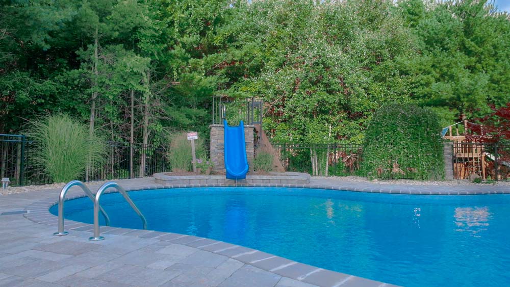 Beautiful pool in backyard