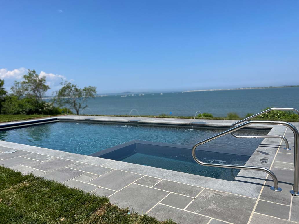 Pool next to the ocean