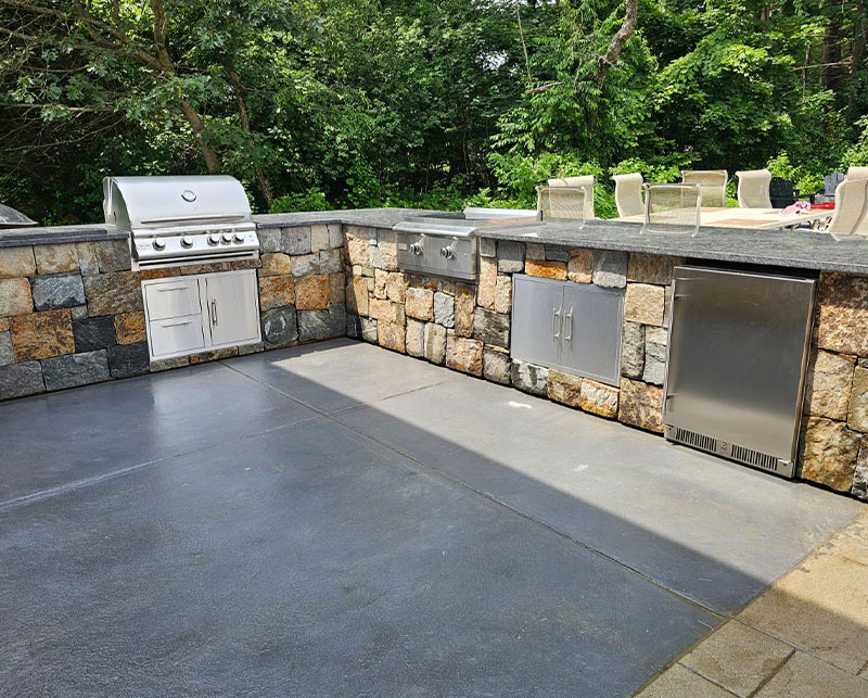 New reconstructed backyard kitchen
