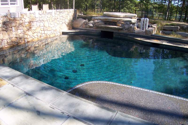 Beautiful water cave in pool