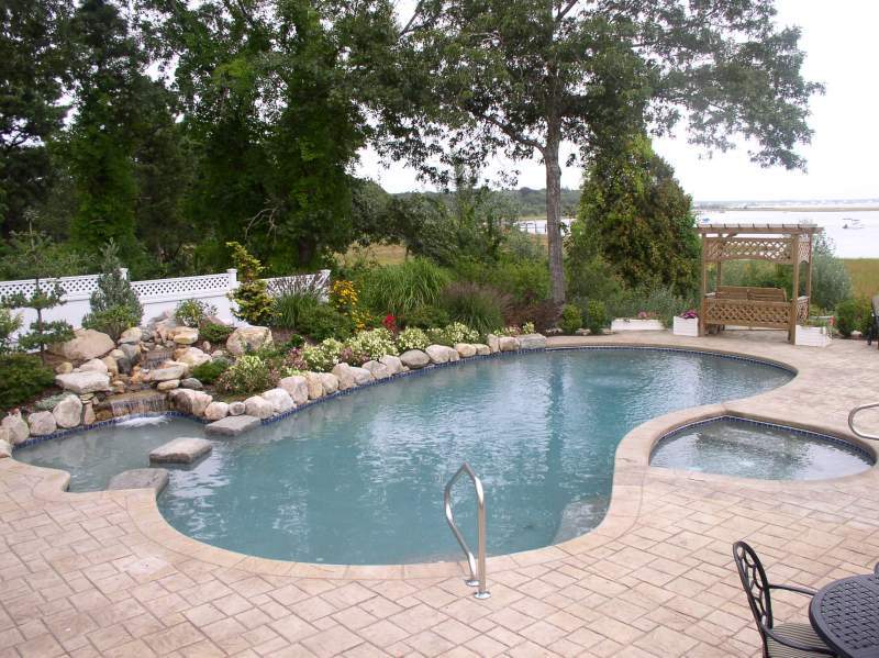 Gunite pool in beautiful backyard