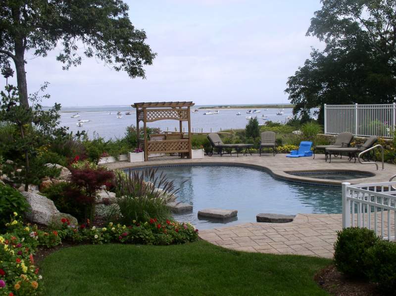 Gunite pool in beautiful backyard