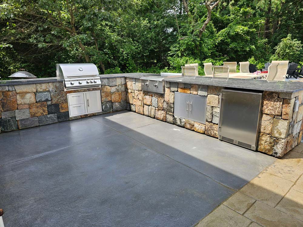 New reconstructed backyard kitchen