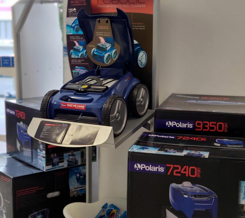 Retail store products for pool maintenance