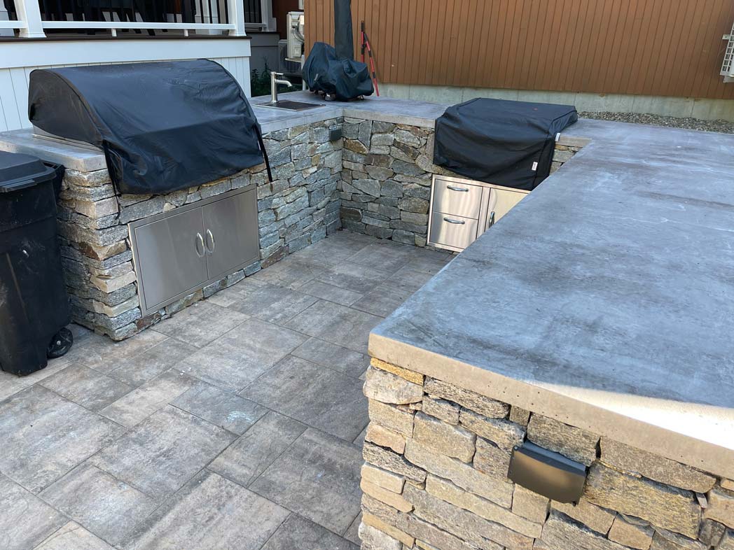 New reconstructed backyard kitchen