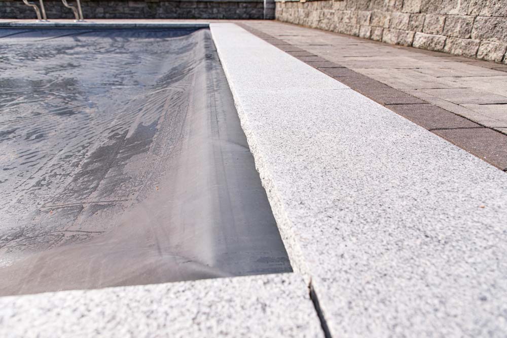 New pool cover on the side