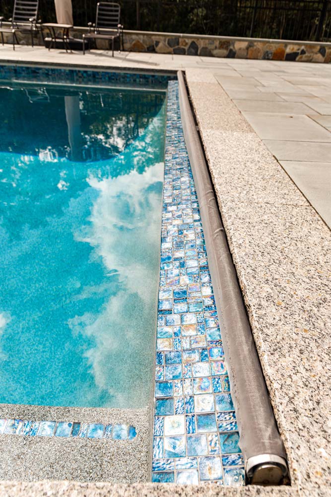 New pool with steps under water