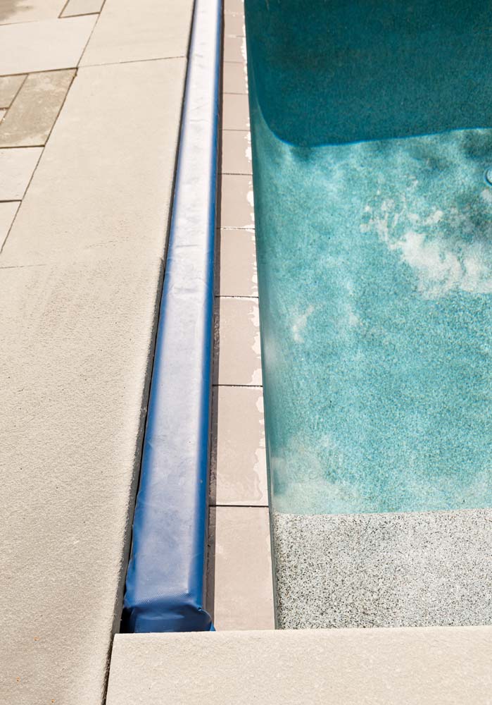 New pool cover on the side